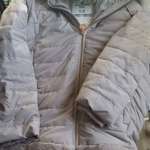 Girls Abercrombie  sherpa puffer jacket .